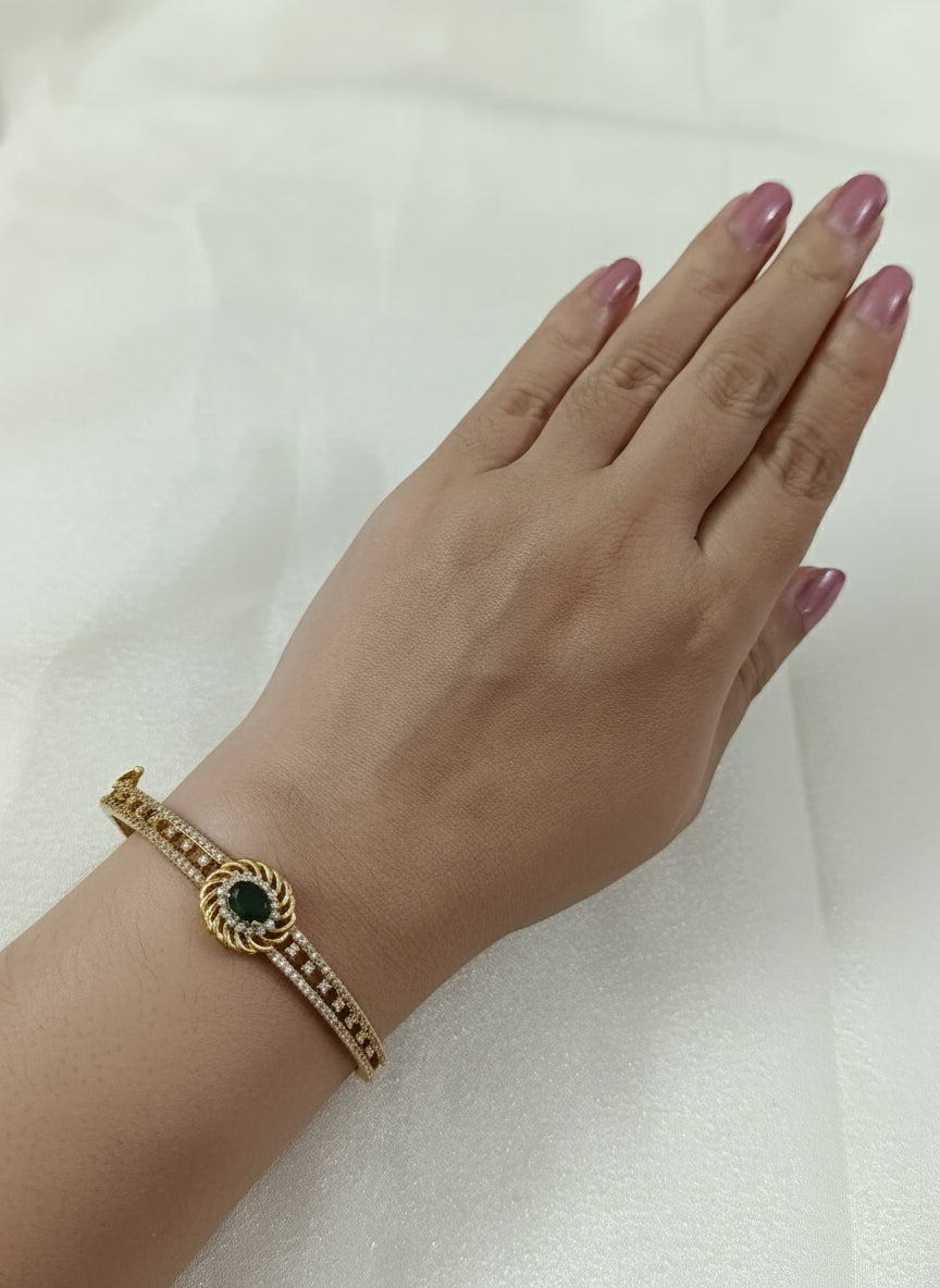 AD Stone Openable Bangle