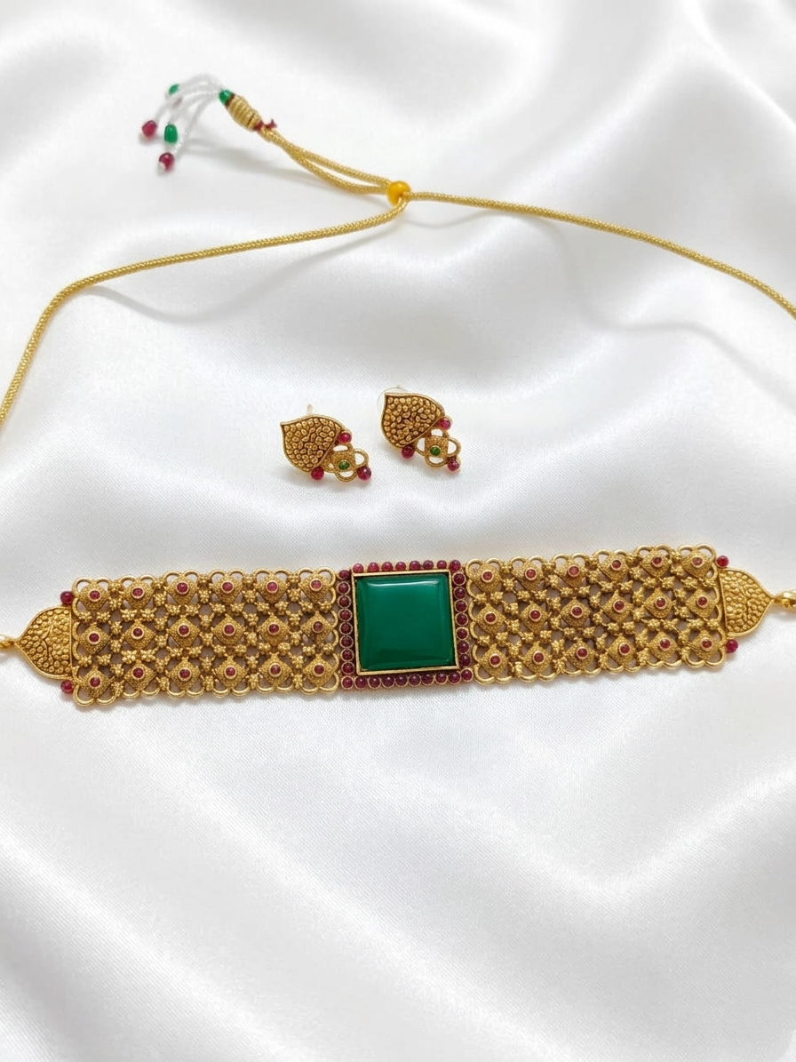 Fusion Palakka Choker Set