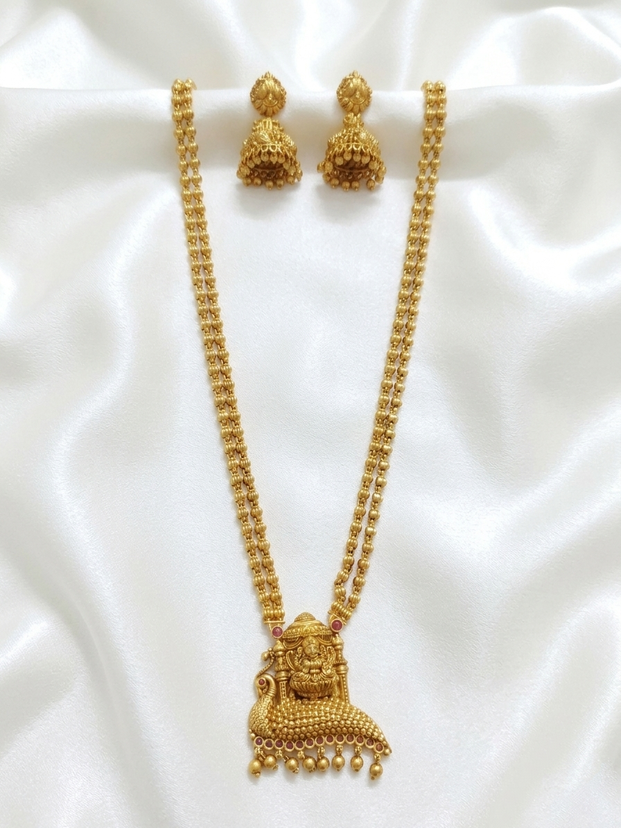 Lakshmi Long Necklace Set V4