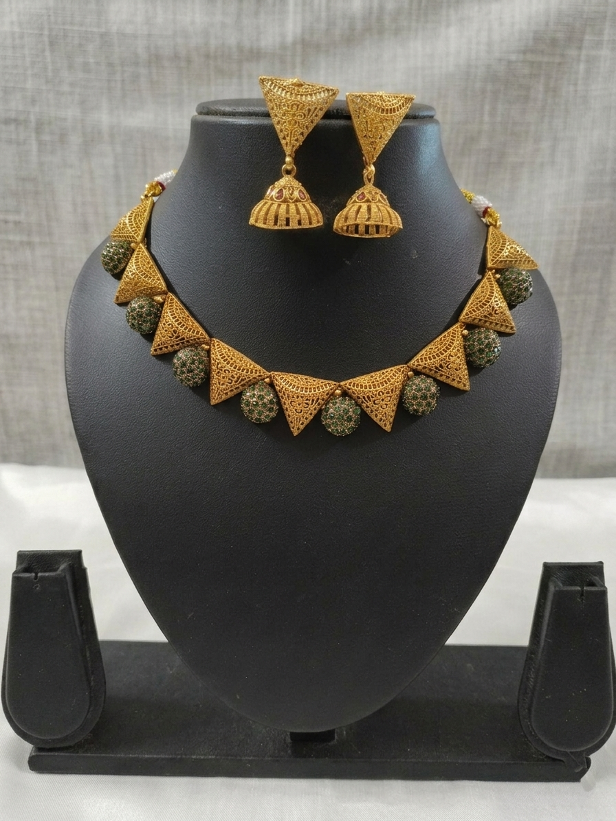 Matte Finish Necklace Set V162