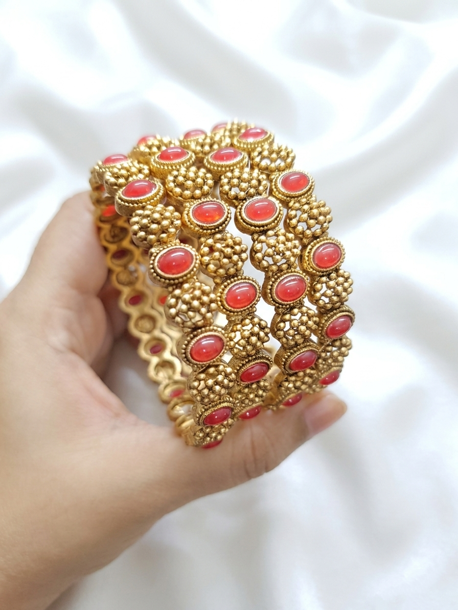 Coral Replica Budget Bangle Set of 4