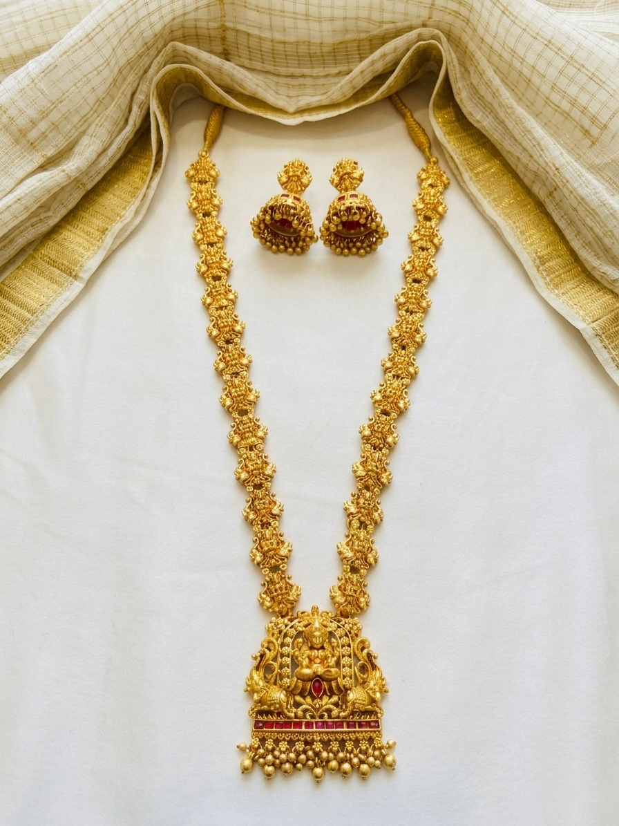 Lakshmi Nagas Long Necklace Set