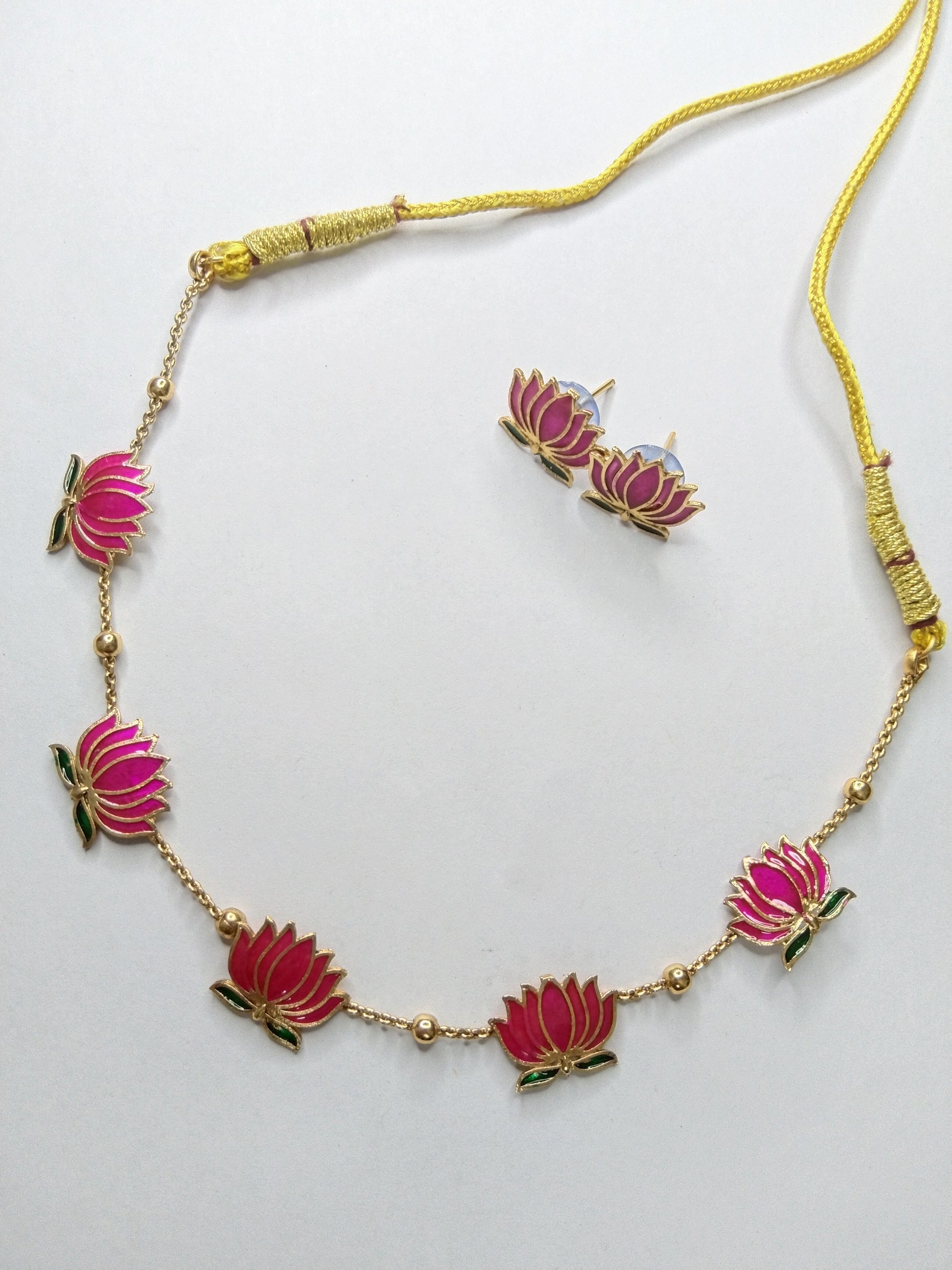Manju Warrier Inspired Lotus Necklace