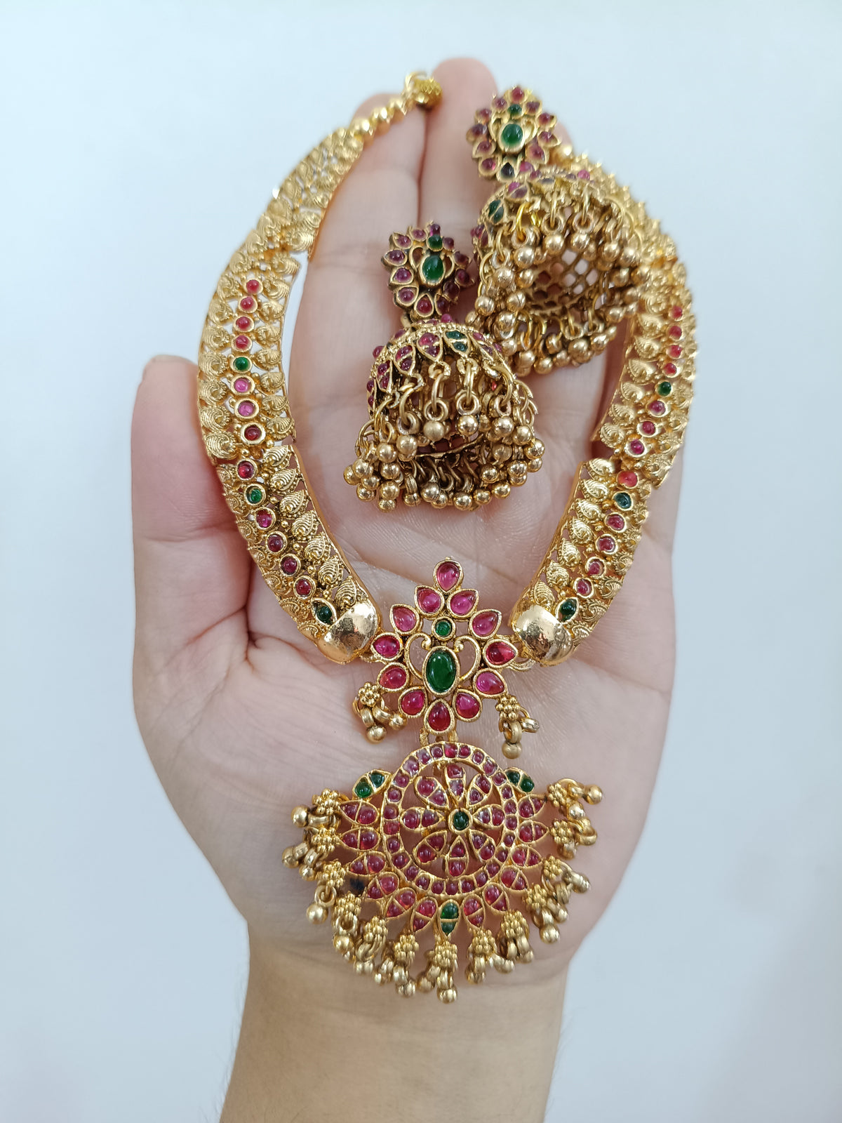 Matte Finish Hasli Necklace Set V3