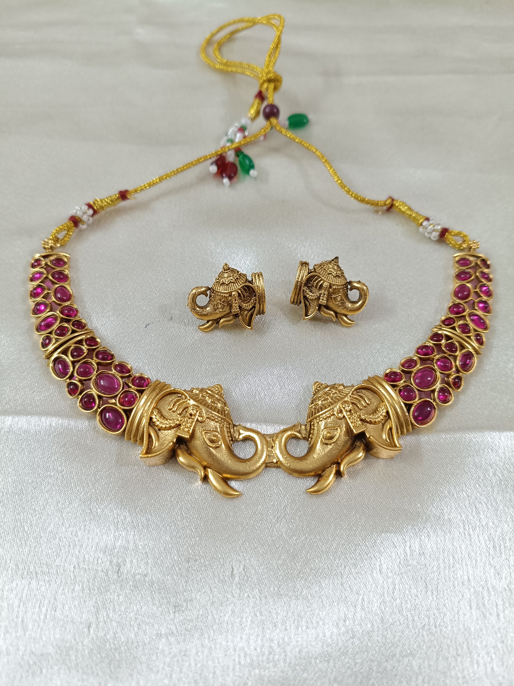 AD Elephant Hasli Necklace Set