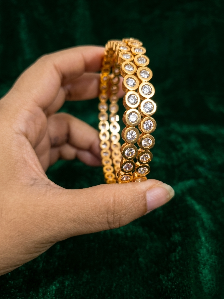 Micro Polish AD Bangle Set of 2 V1
