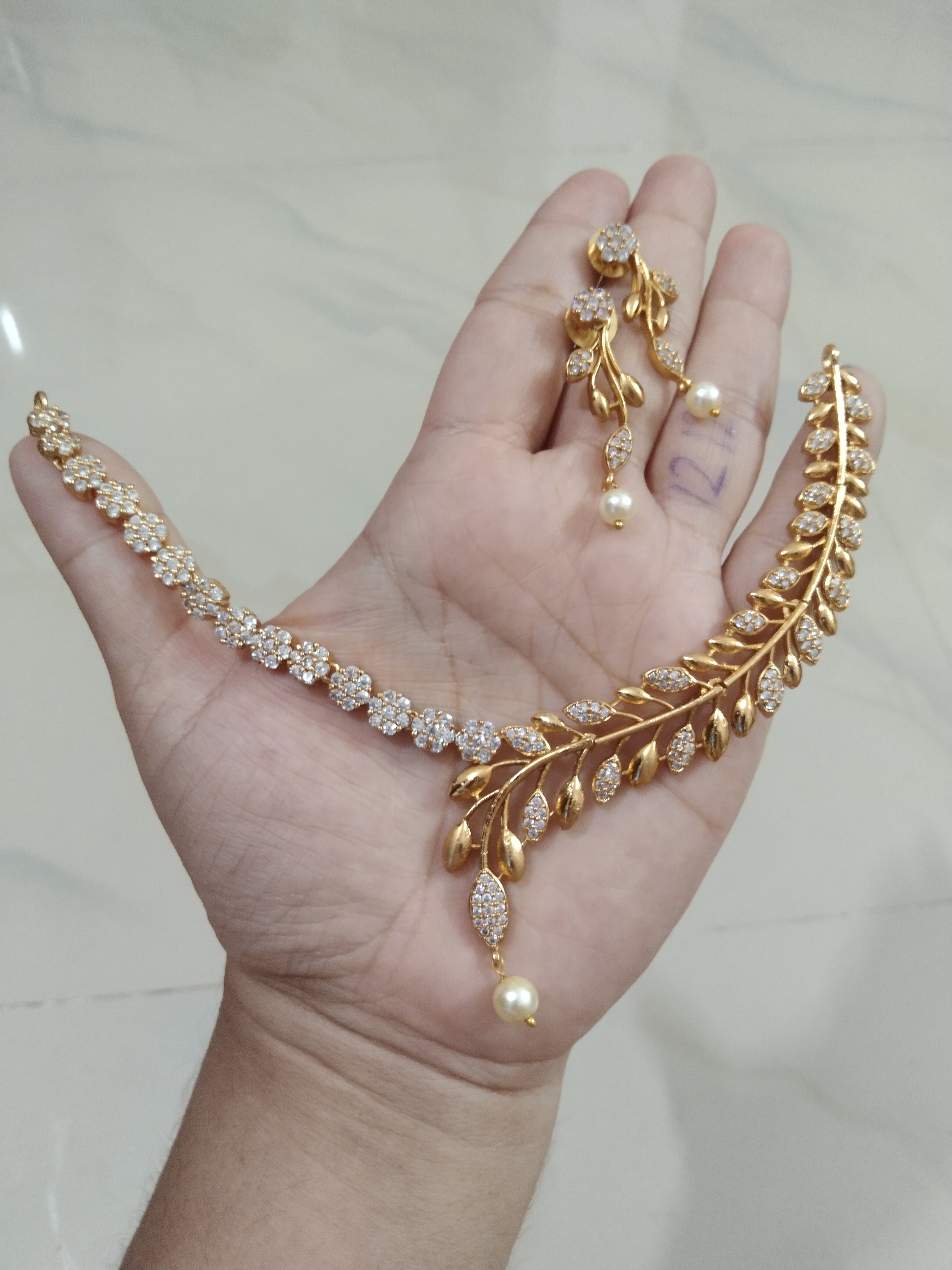 Floral Leaf AD Necklace V2.0
