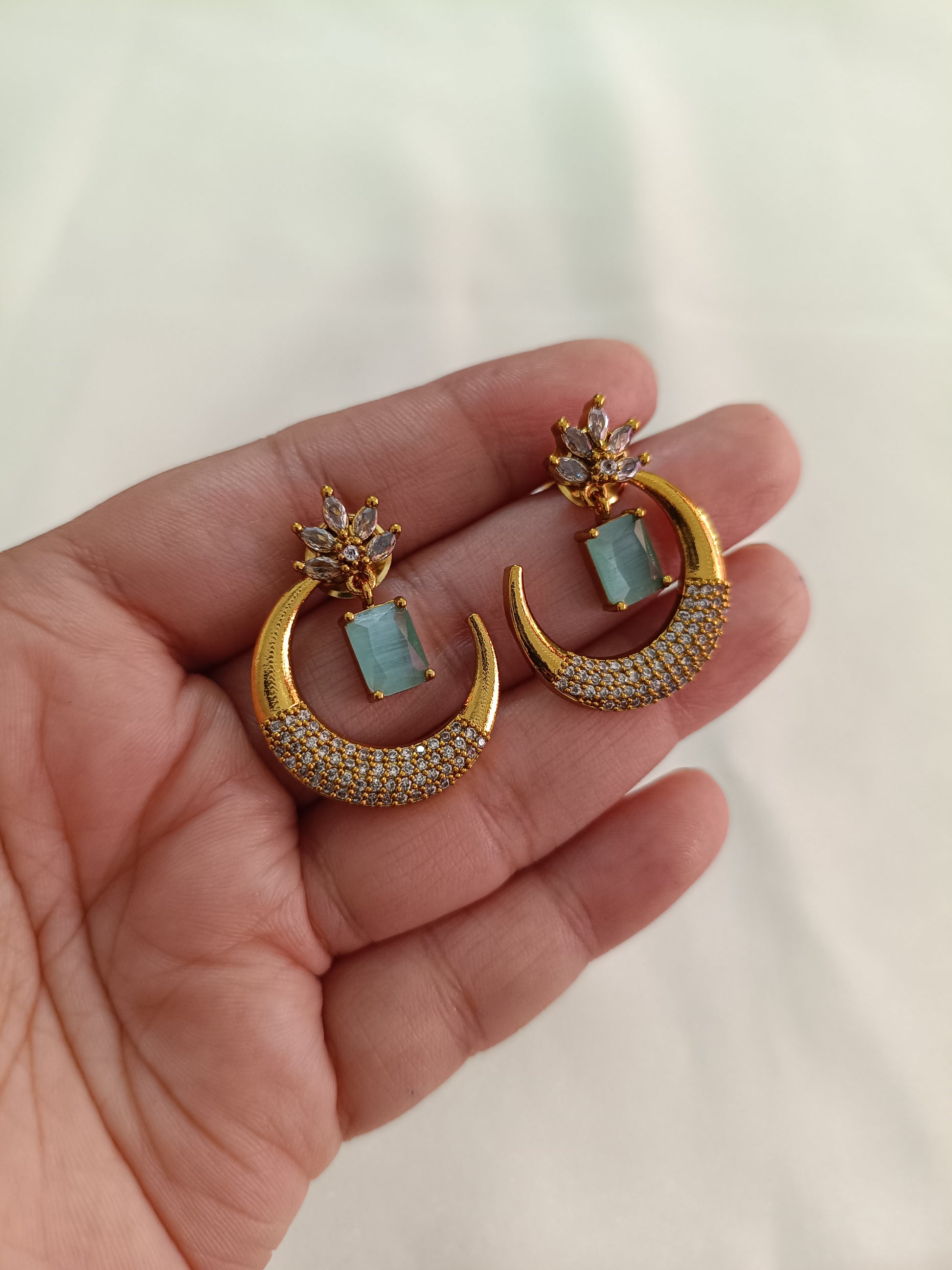 AD Half Moon Earring