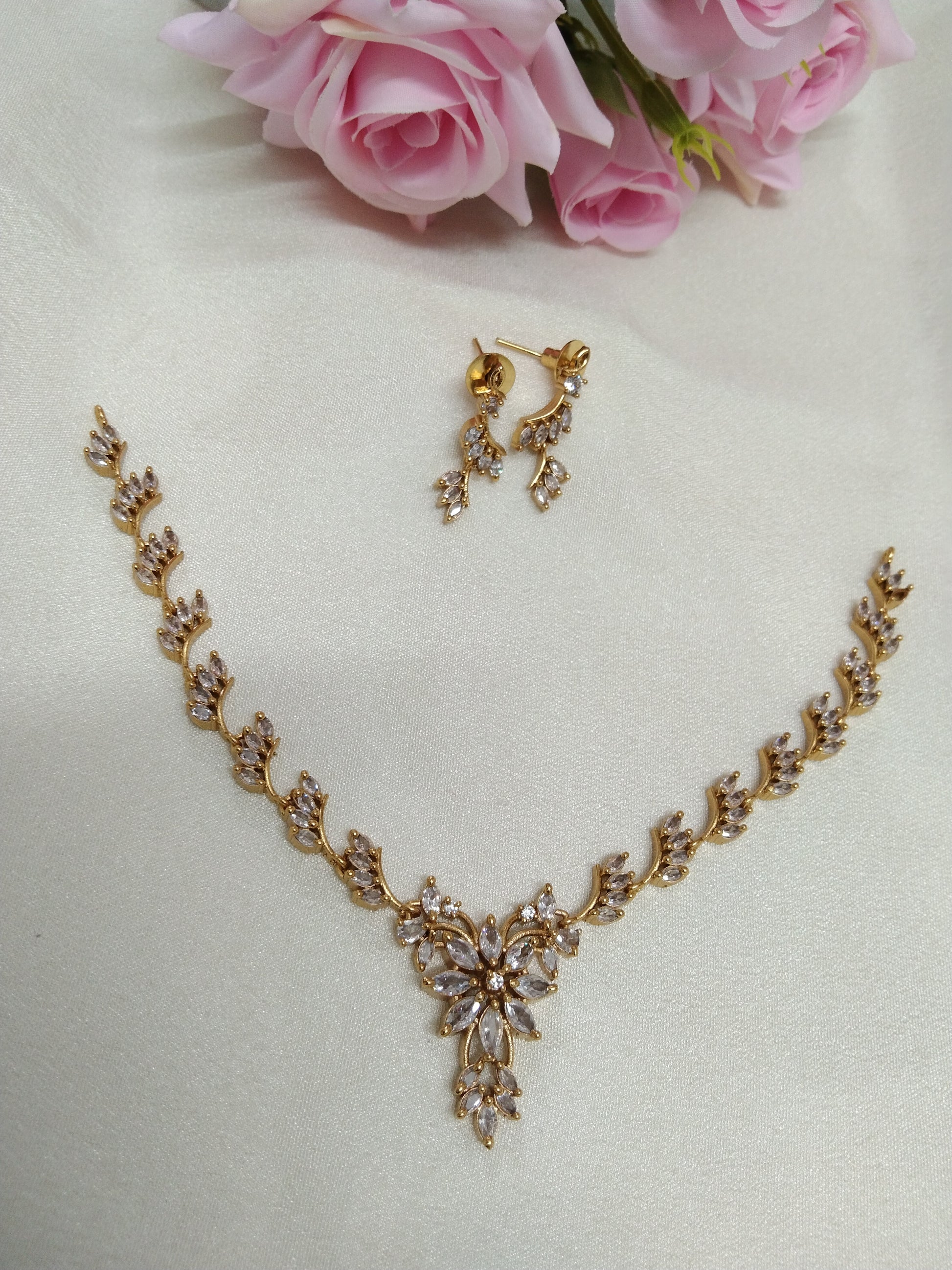 Floral AD Necklace Set V2