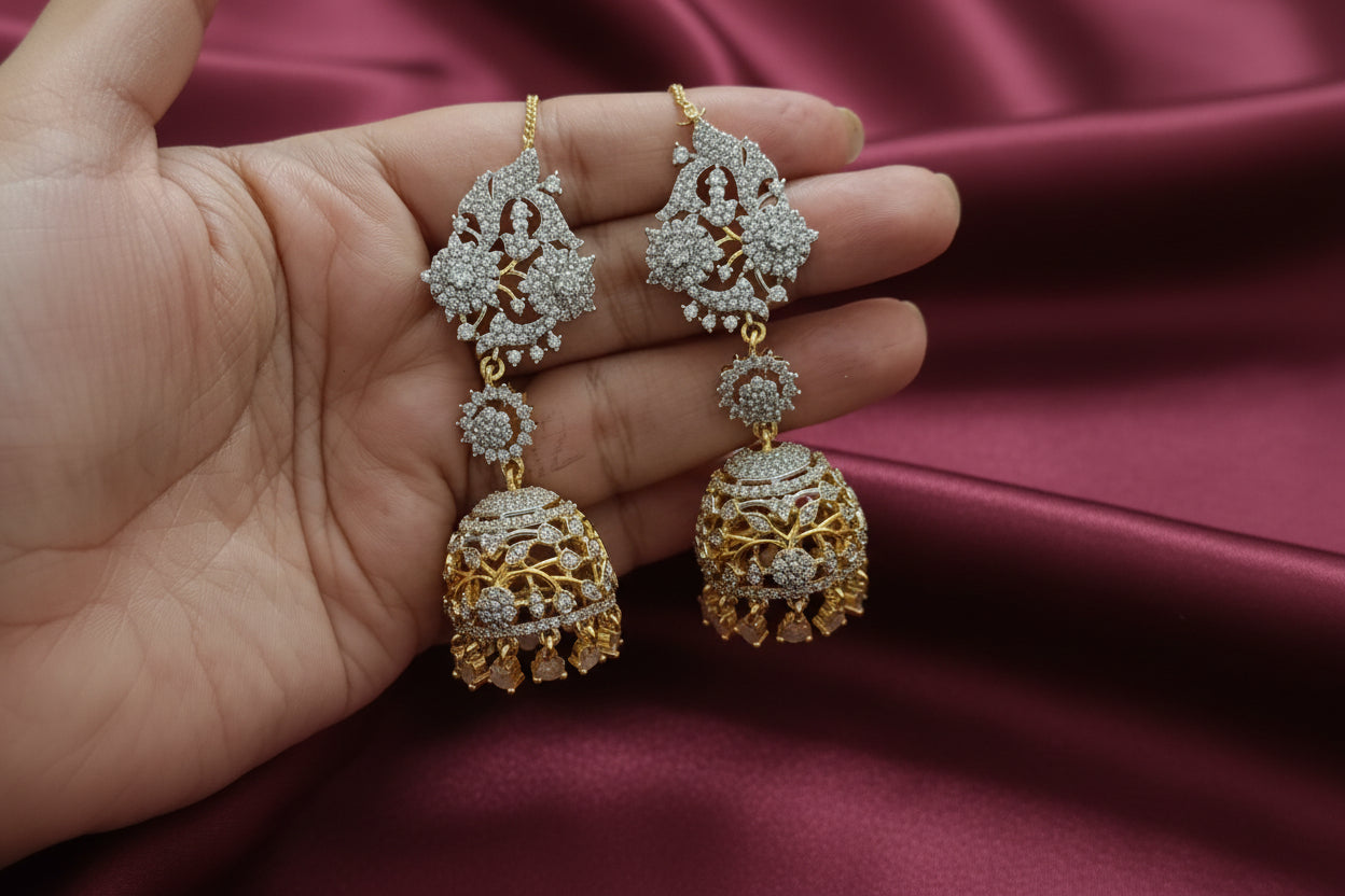 Celebrity Inspired AD Mattal Jhumka Earring V1