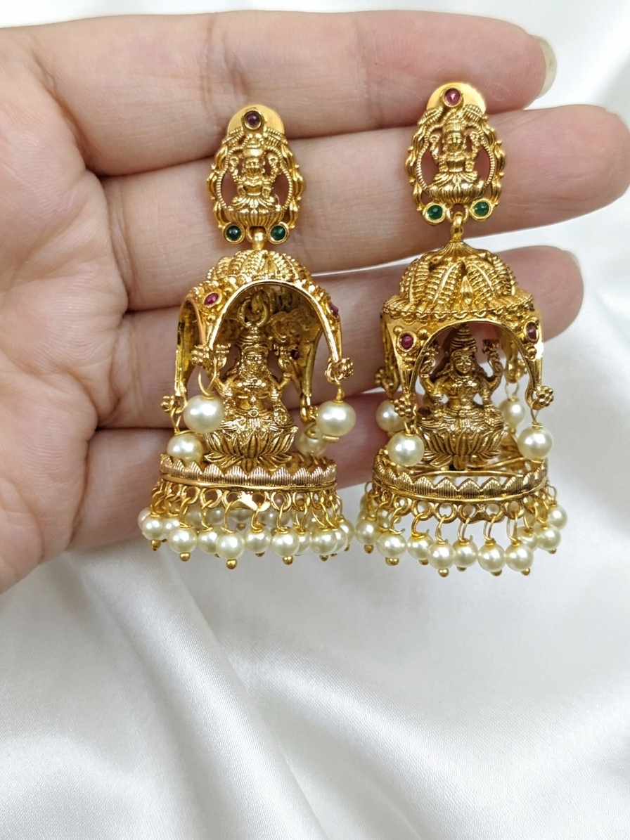 Temple Jhumka Earring