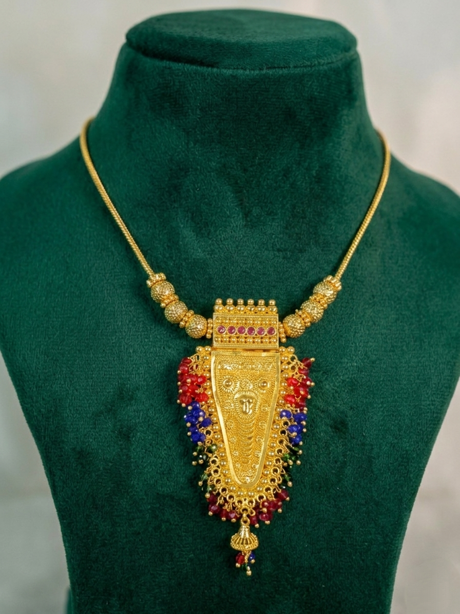 Micro Polish Nettipattam Necklace V1