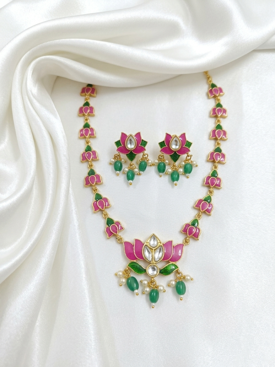 Lotus Necklace Set