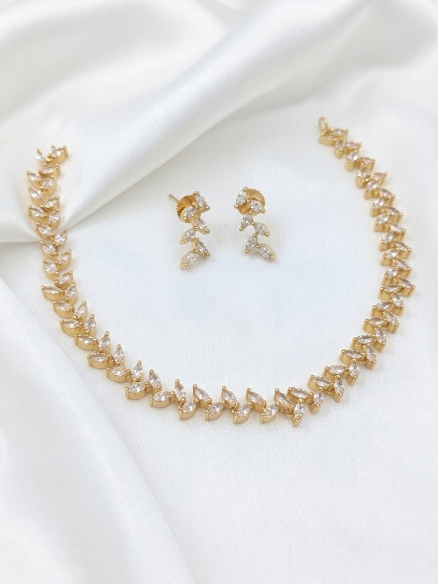 AD Vine Leaf Necklace Set