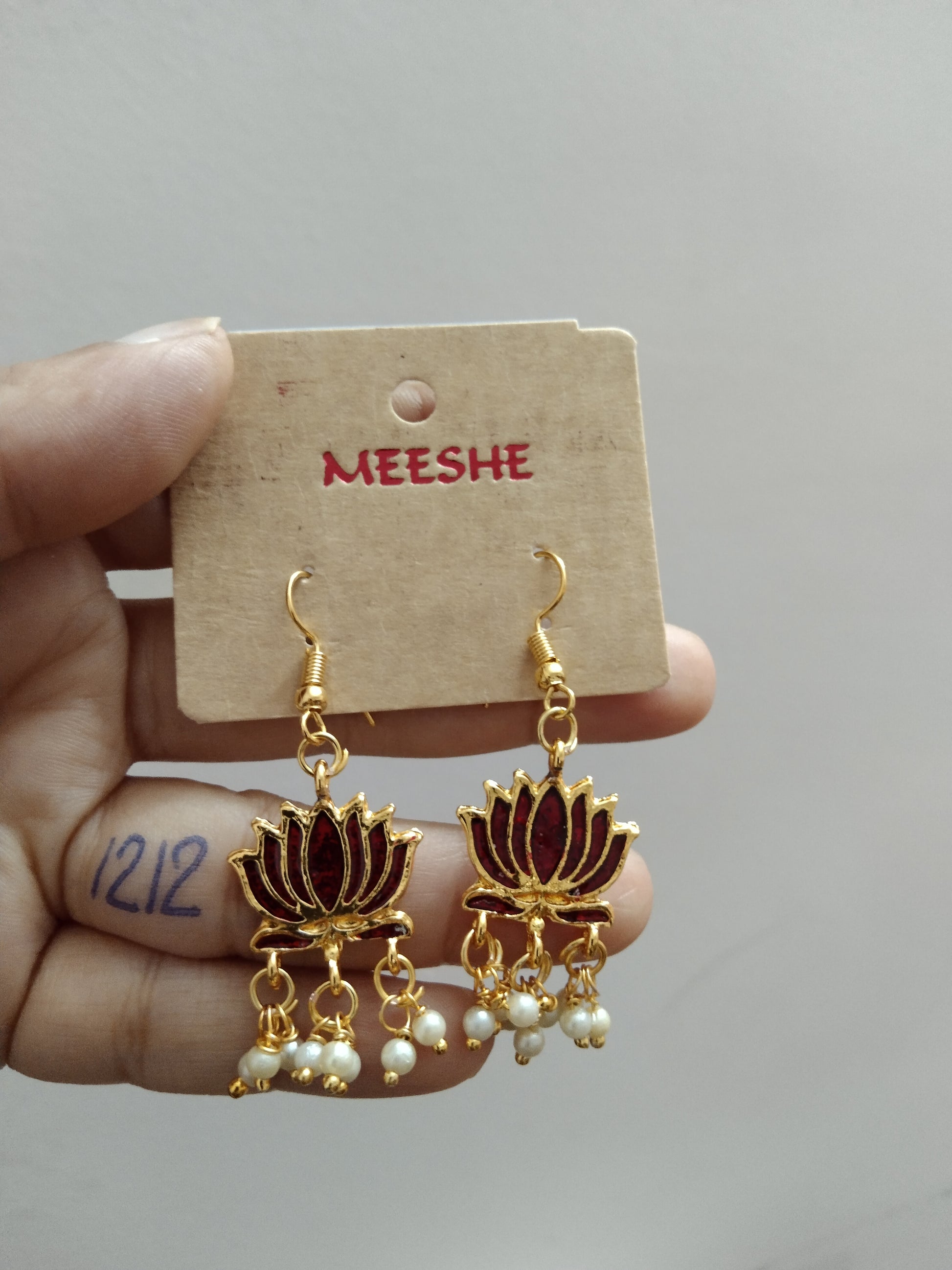 Lotus Hook Earring V1