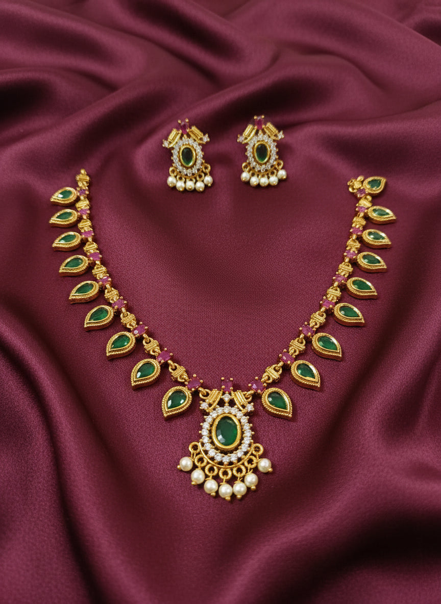 Hot Selling Palakka Short Necklace Set