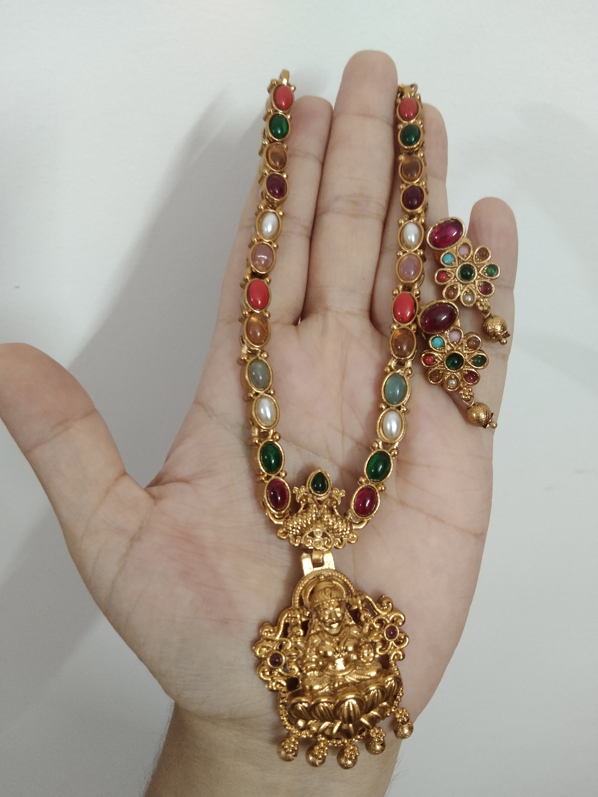Budget Friendly Lakshmi Necklace Set V4