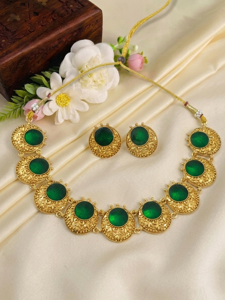 Fusion Palakka Necklace Set V1