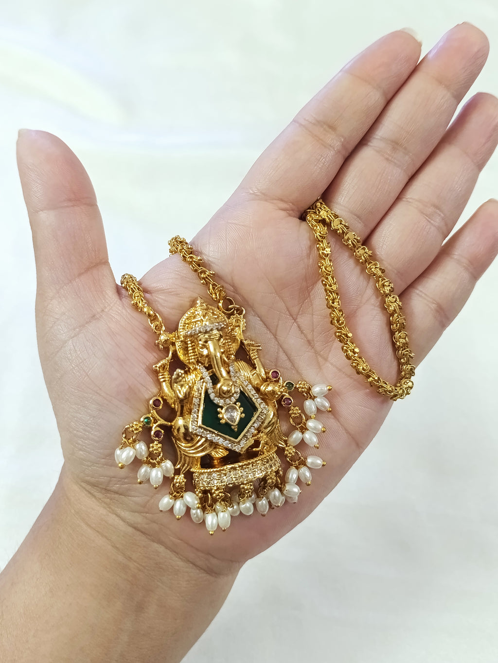 Ganesh Pendant Long Necklace
