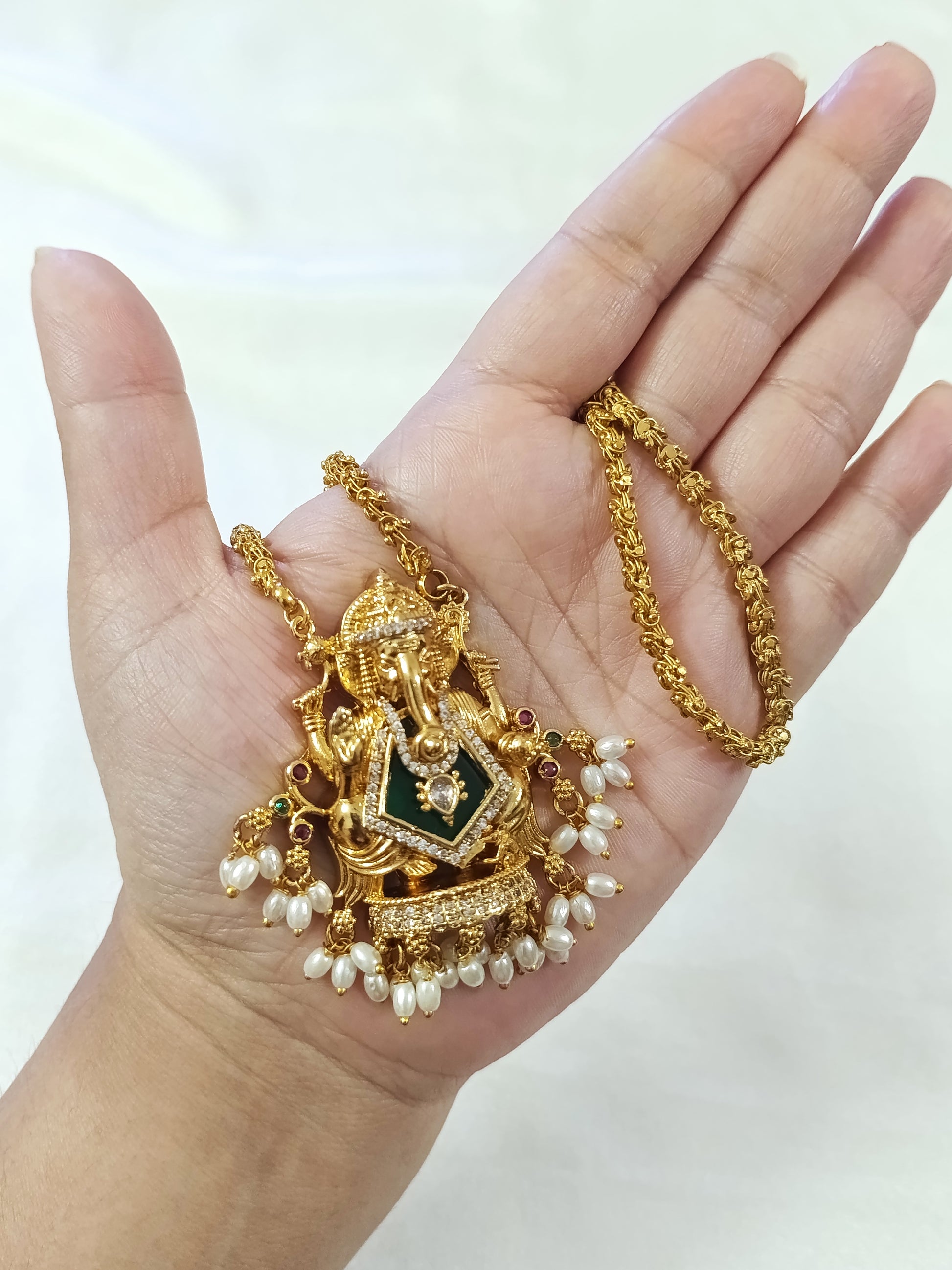 Ganesh Pendant Long Necklace