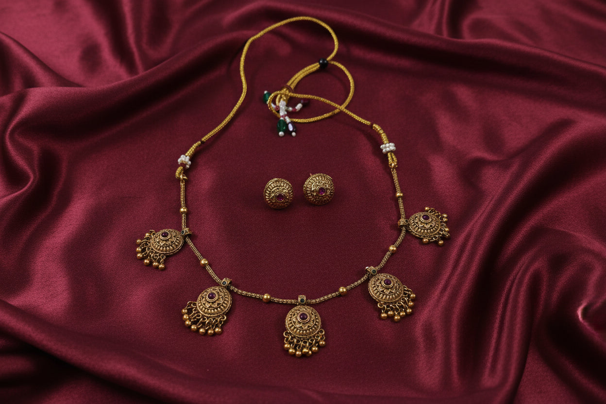 Matte Finish Necklace Set V12