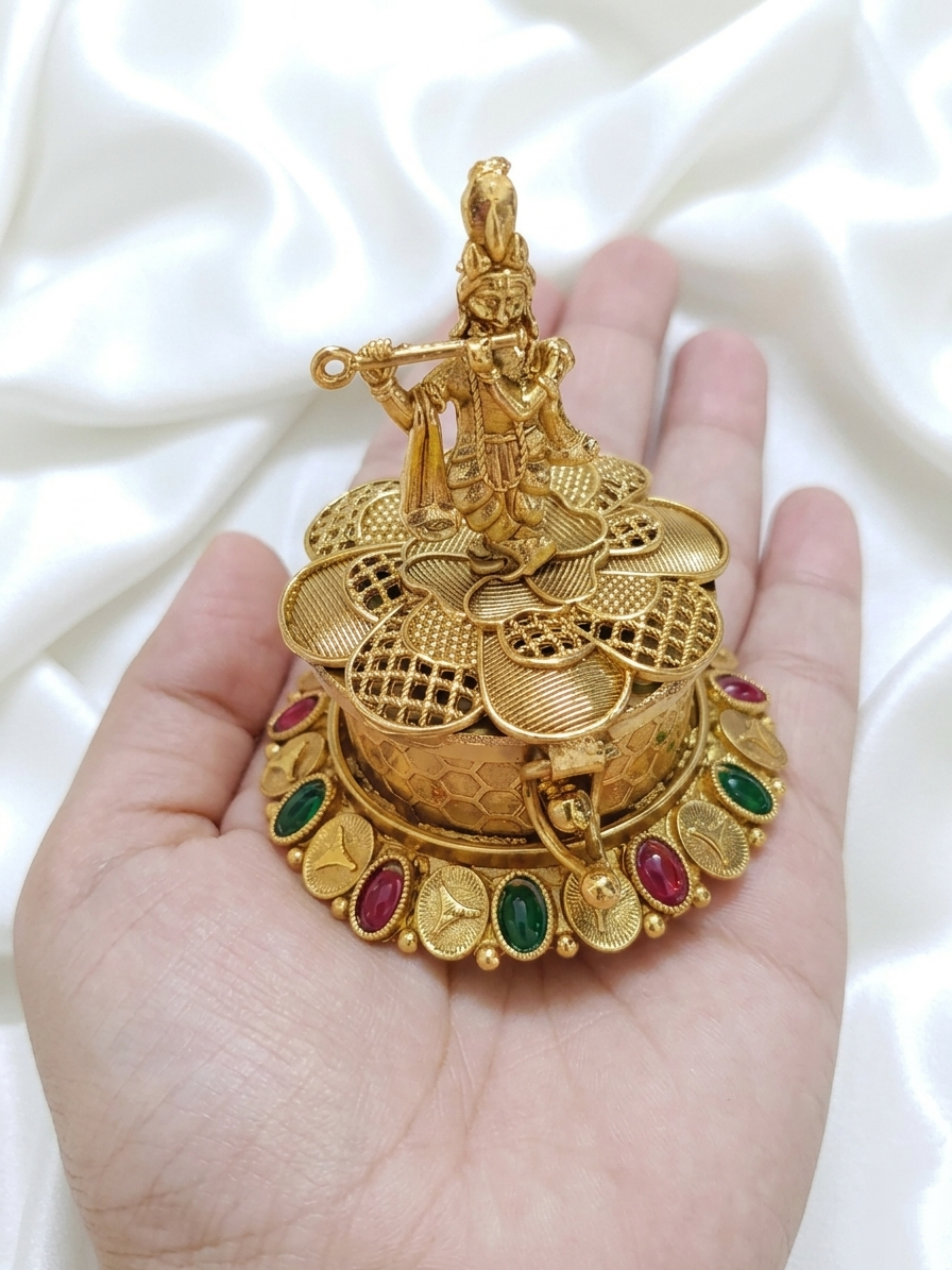 Little Krishna Kumkum Box