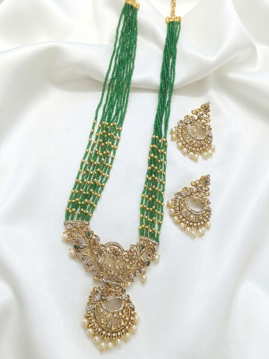 Non idol Beaded Long Necklace Set V27