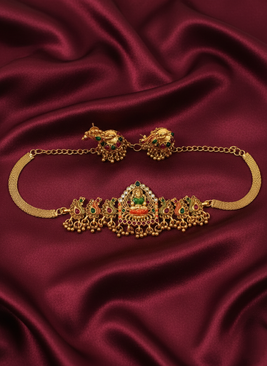 Low Budget Enamel Lakshmi Choker
