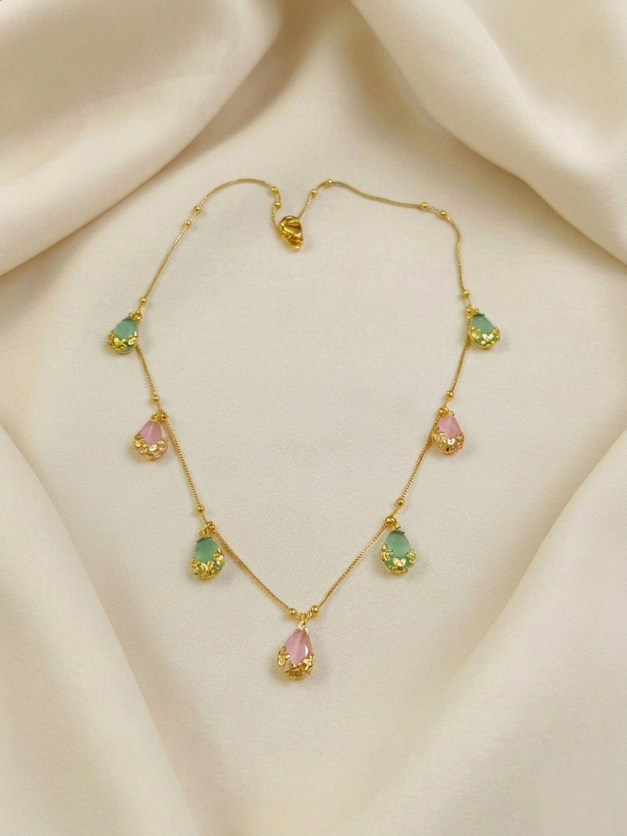 AD Fusion drop Mid Long Necklace Set V149