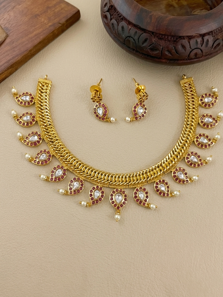 Rashmika Inspired  Necklace Set