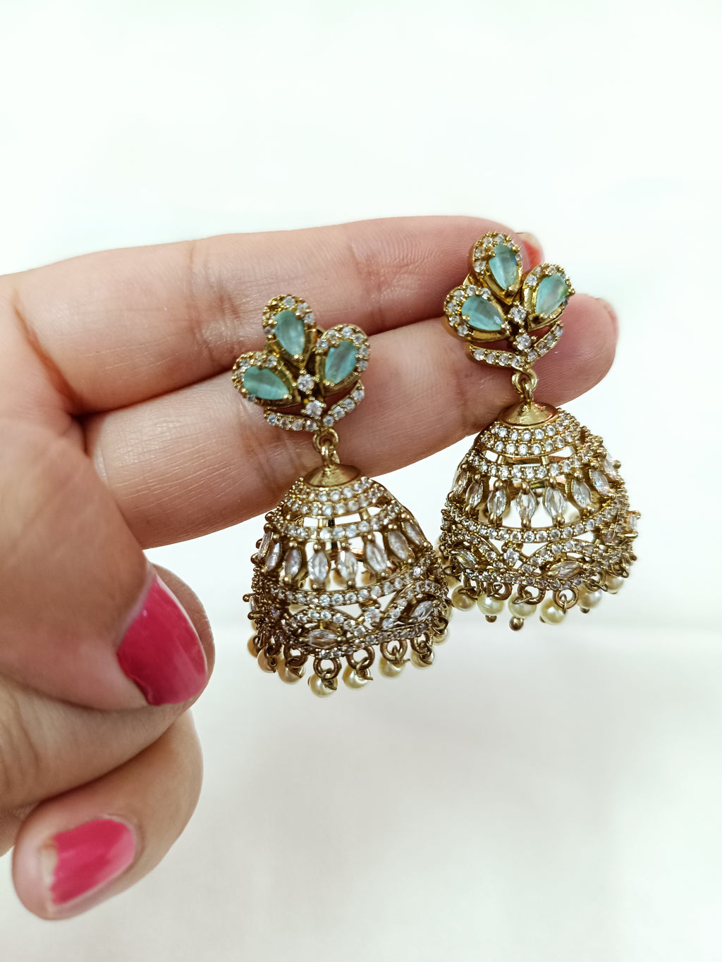 Victorian Polish AD Jhumka Earring