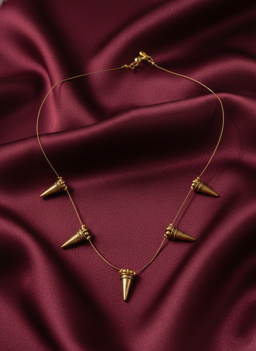 Cone Bar Invisible Necklace Set