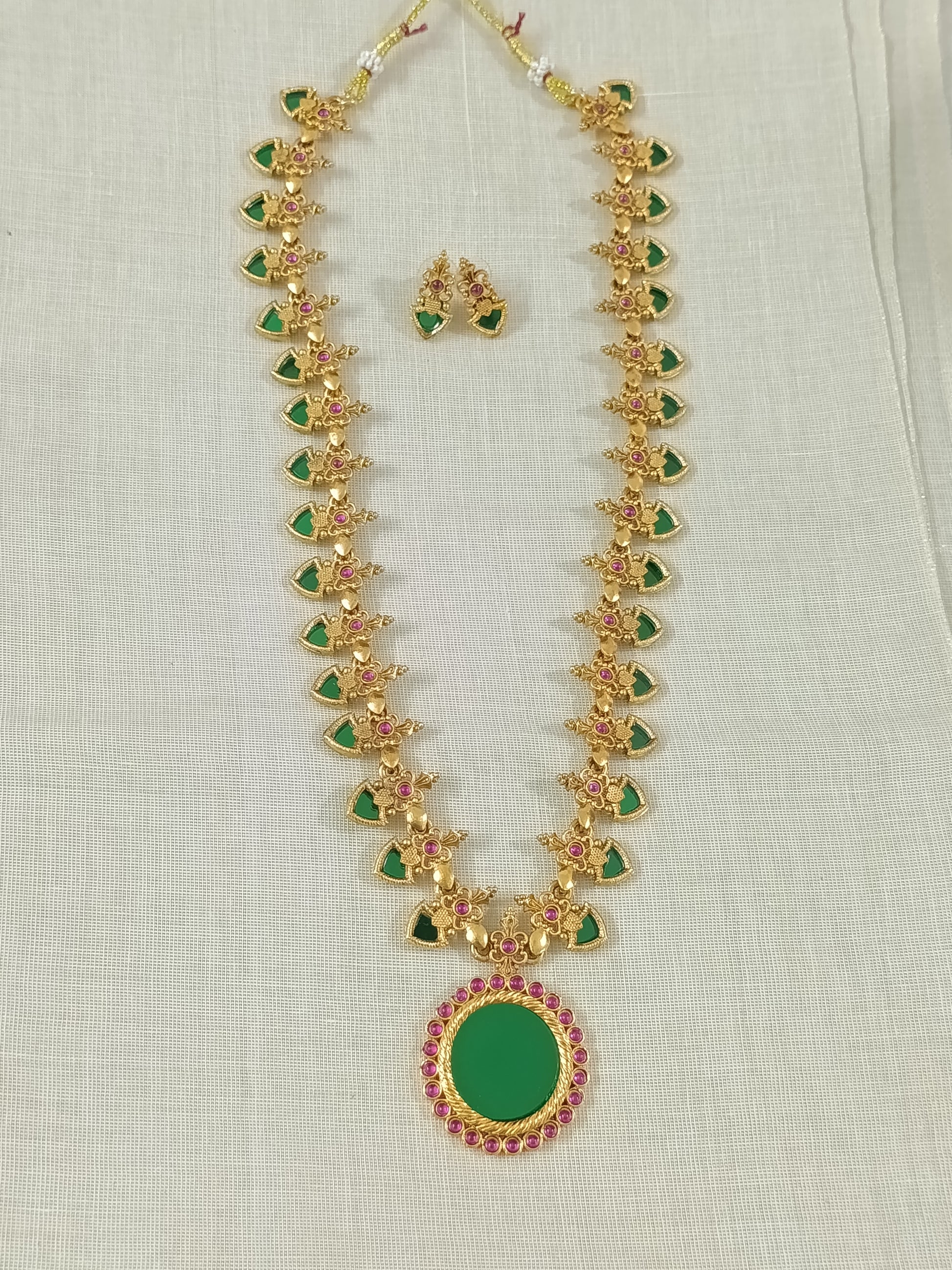 Palakka Long Necklace Set V3