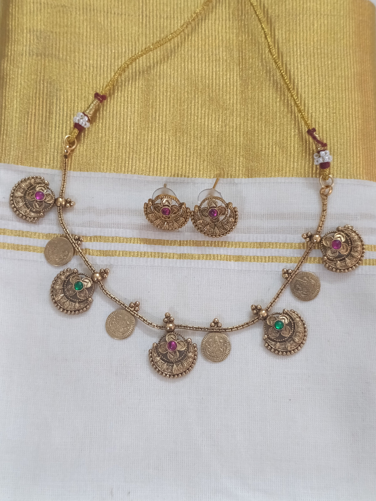 Lakshmi Coin Necklace Set V230