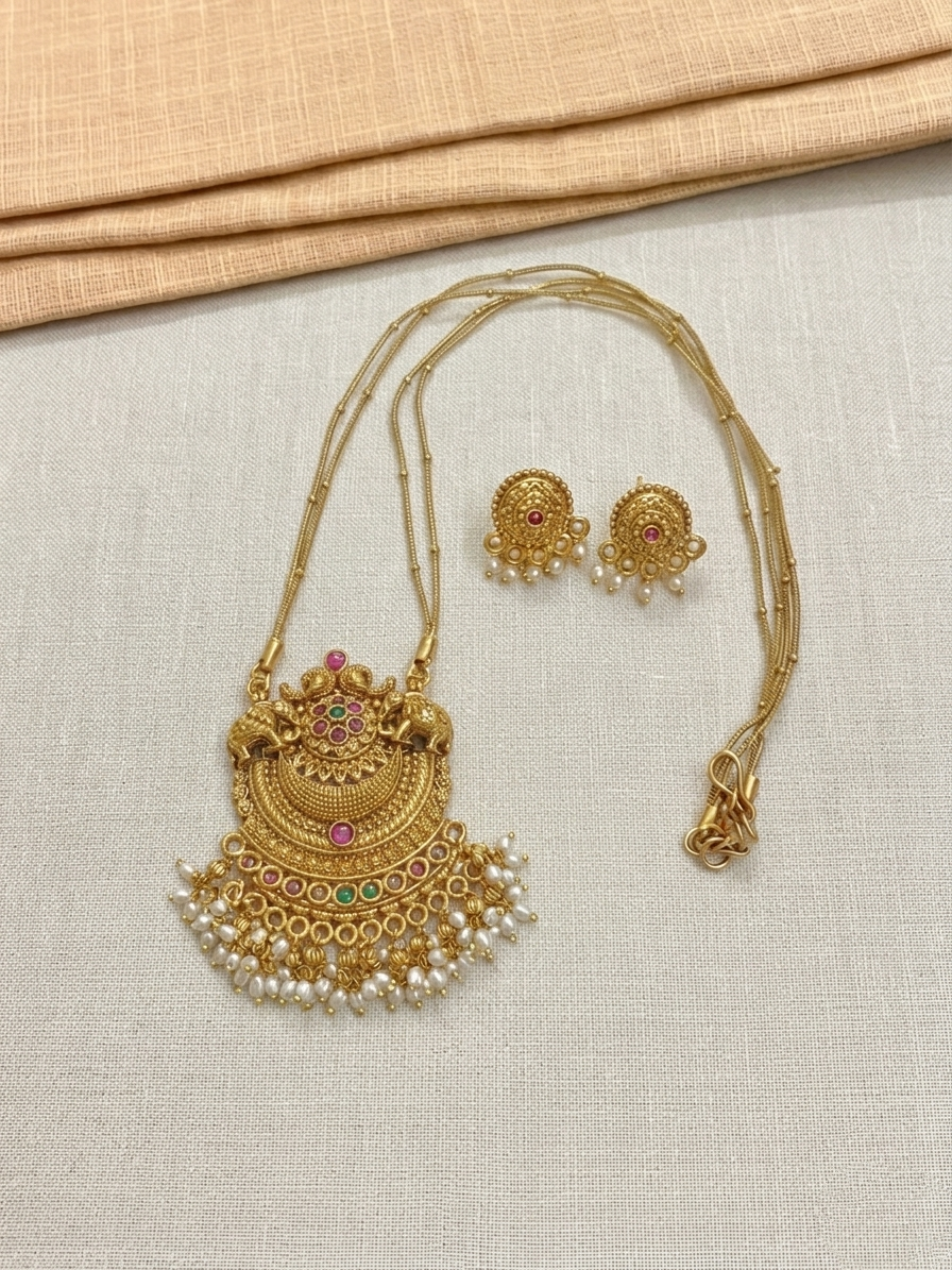 Non Idol Pendant Mid Long Necklace V12