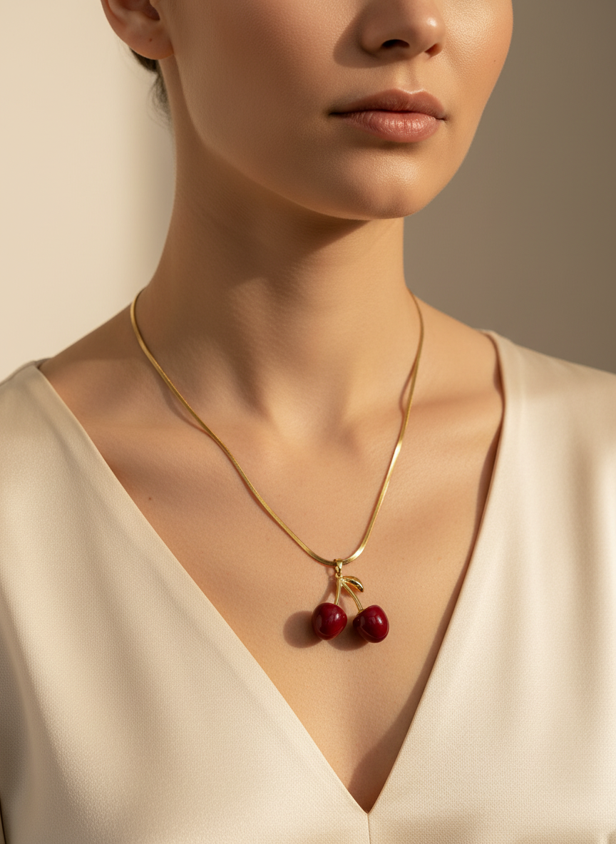 Cherry Chain Necklace Set