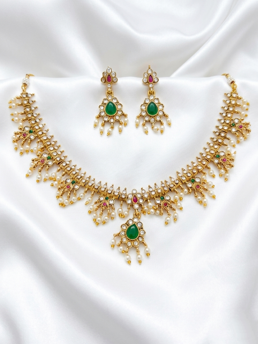 Low Budget Guttapusalu Necklace Set