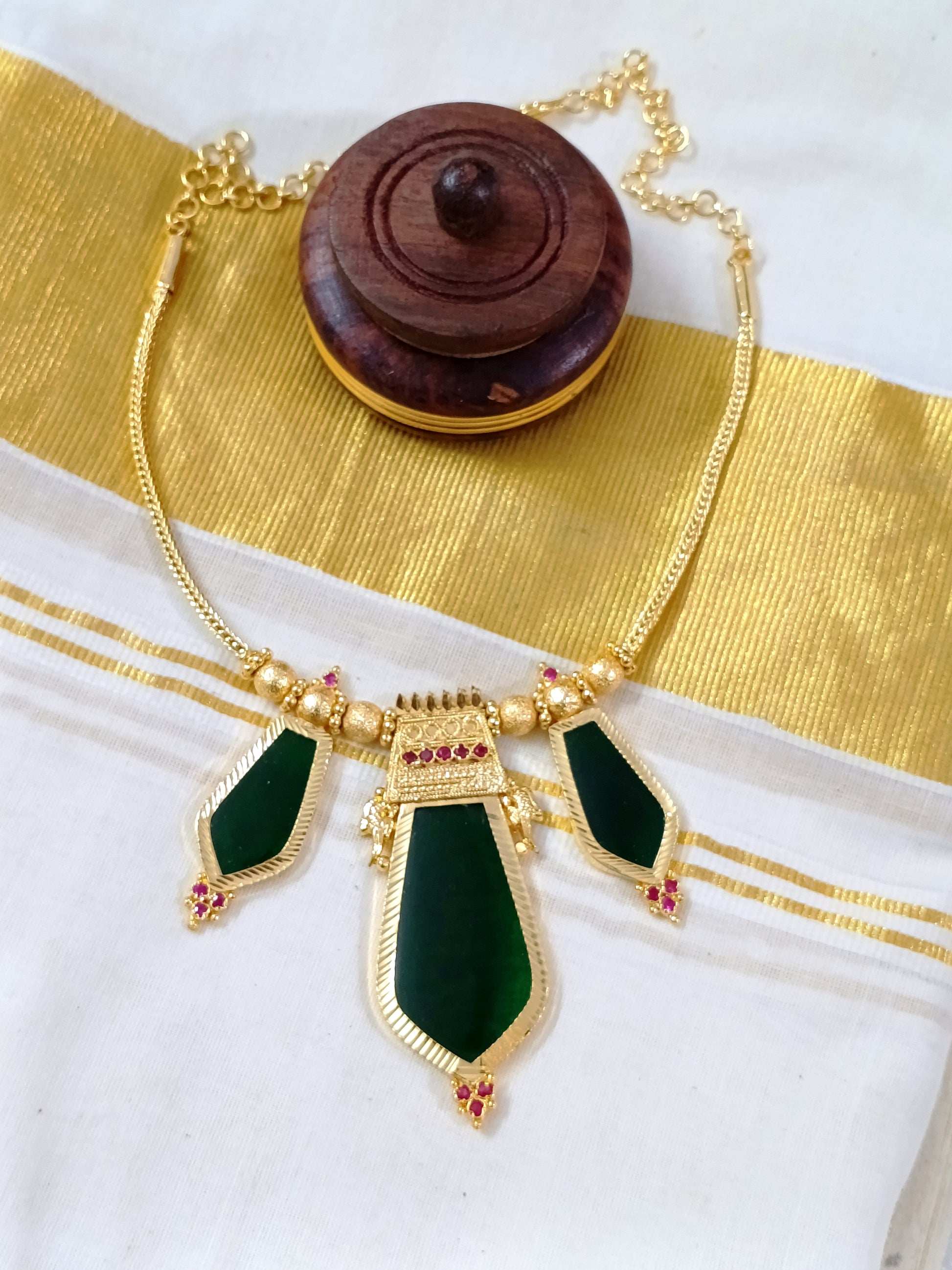 3 Pendant Nagapadam Necklace