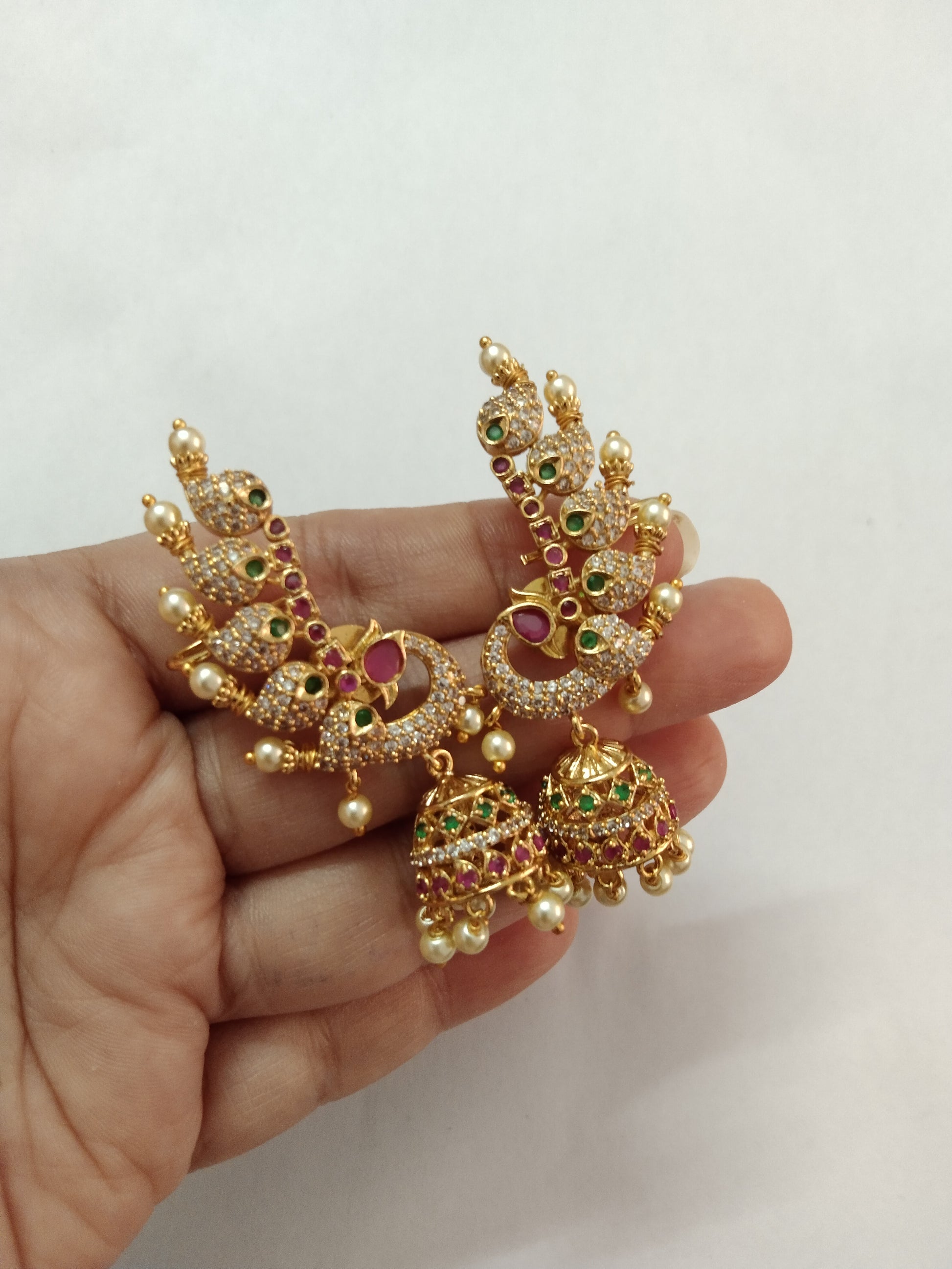 Peacock Ear cuff Jhumka Earring