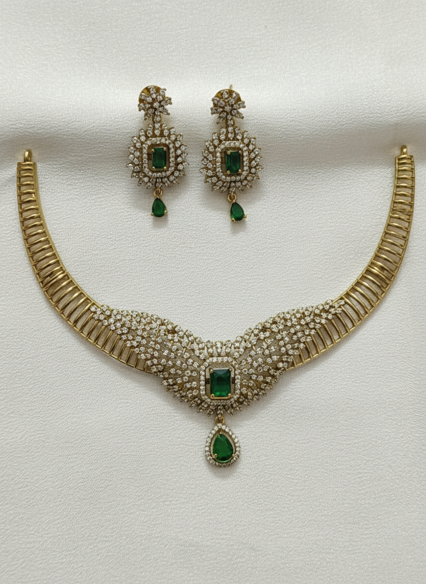 Aura Diamond Drop Necklace Set