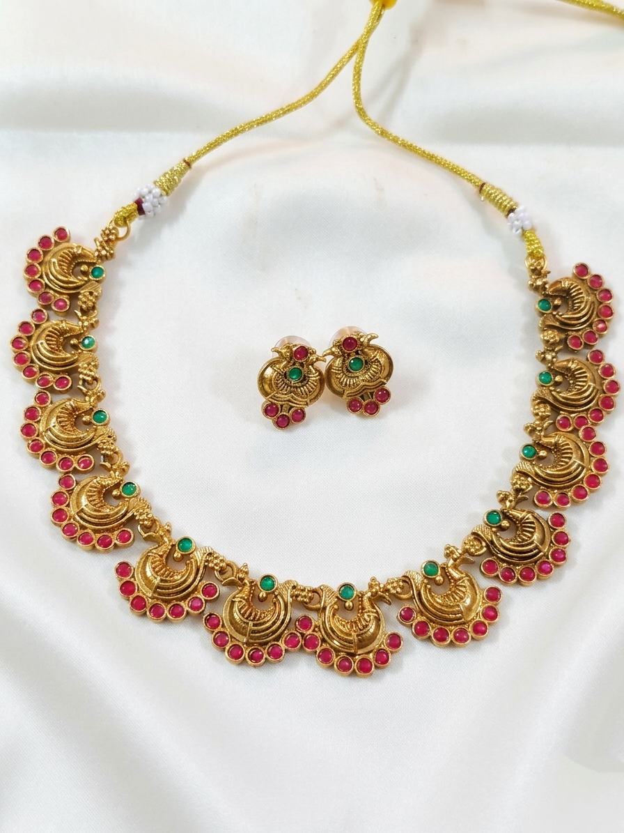 Peacock Kemp Necklace Set