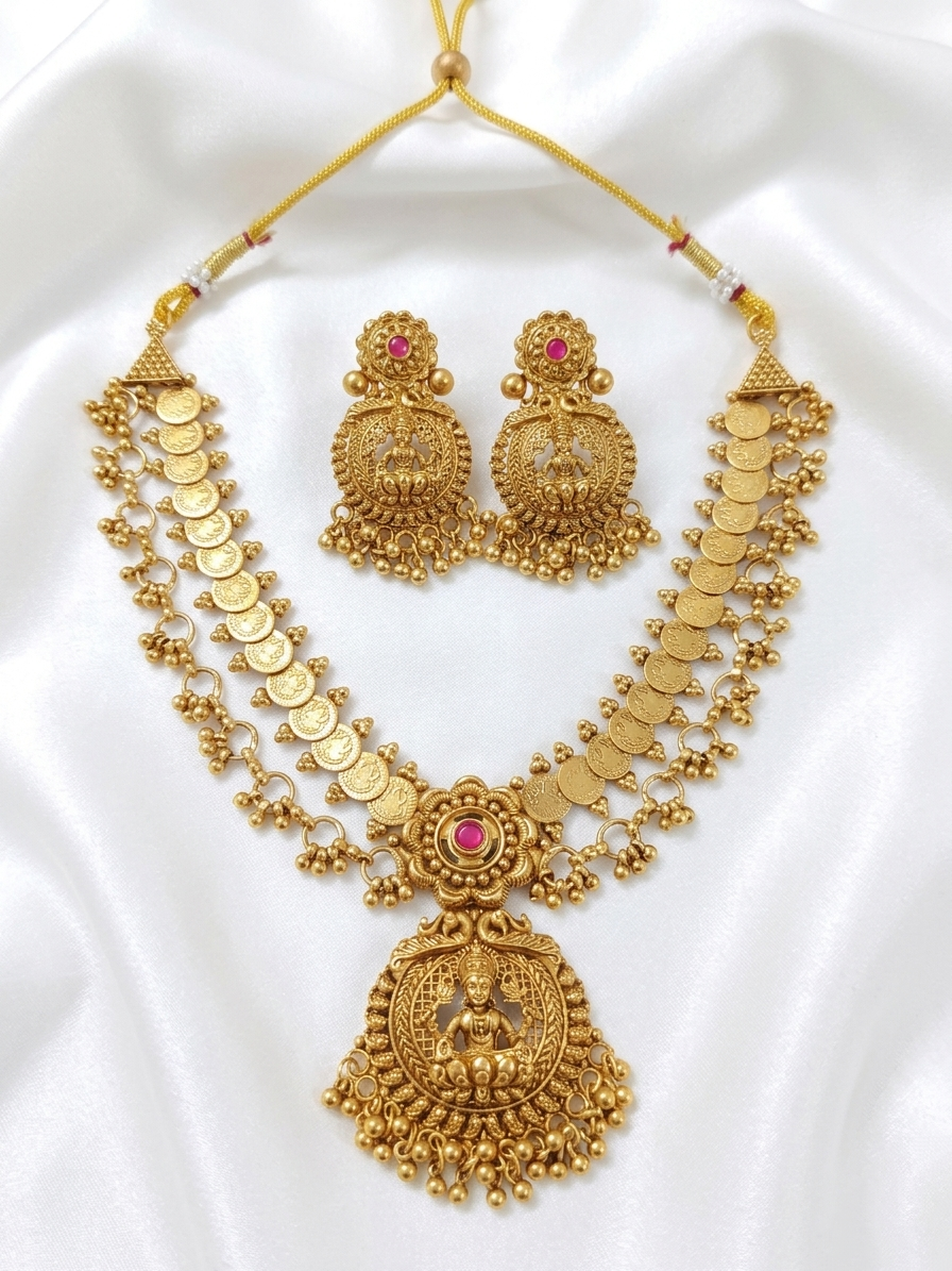 Lakshmi Coin Necklace Set V4