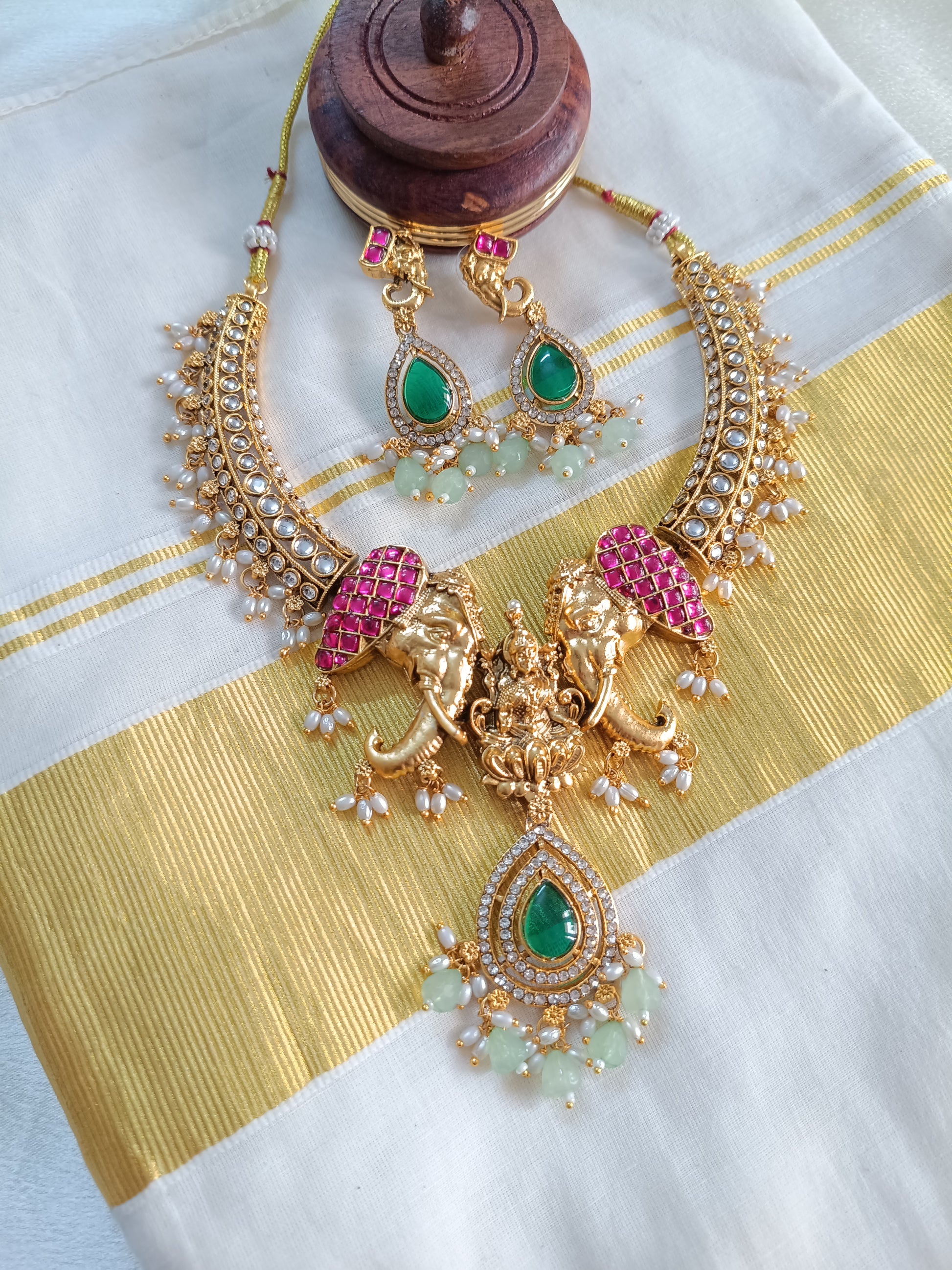 Gajalakshmi Necklace Set V2