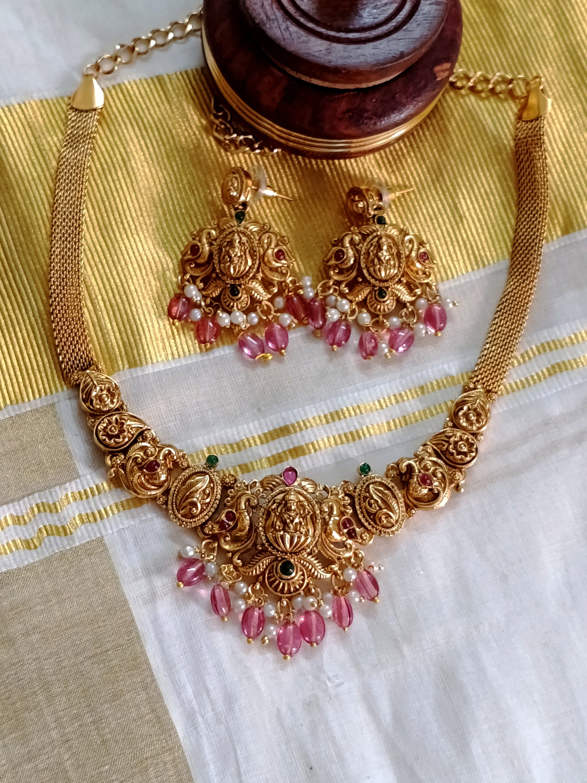 Lakshmi Nagas Necklace Set V23
