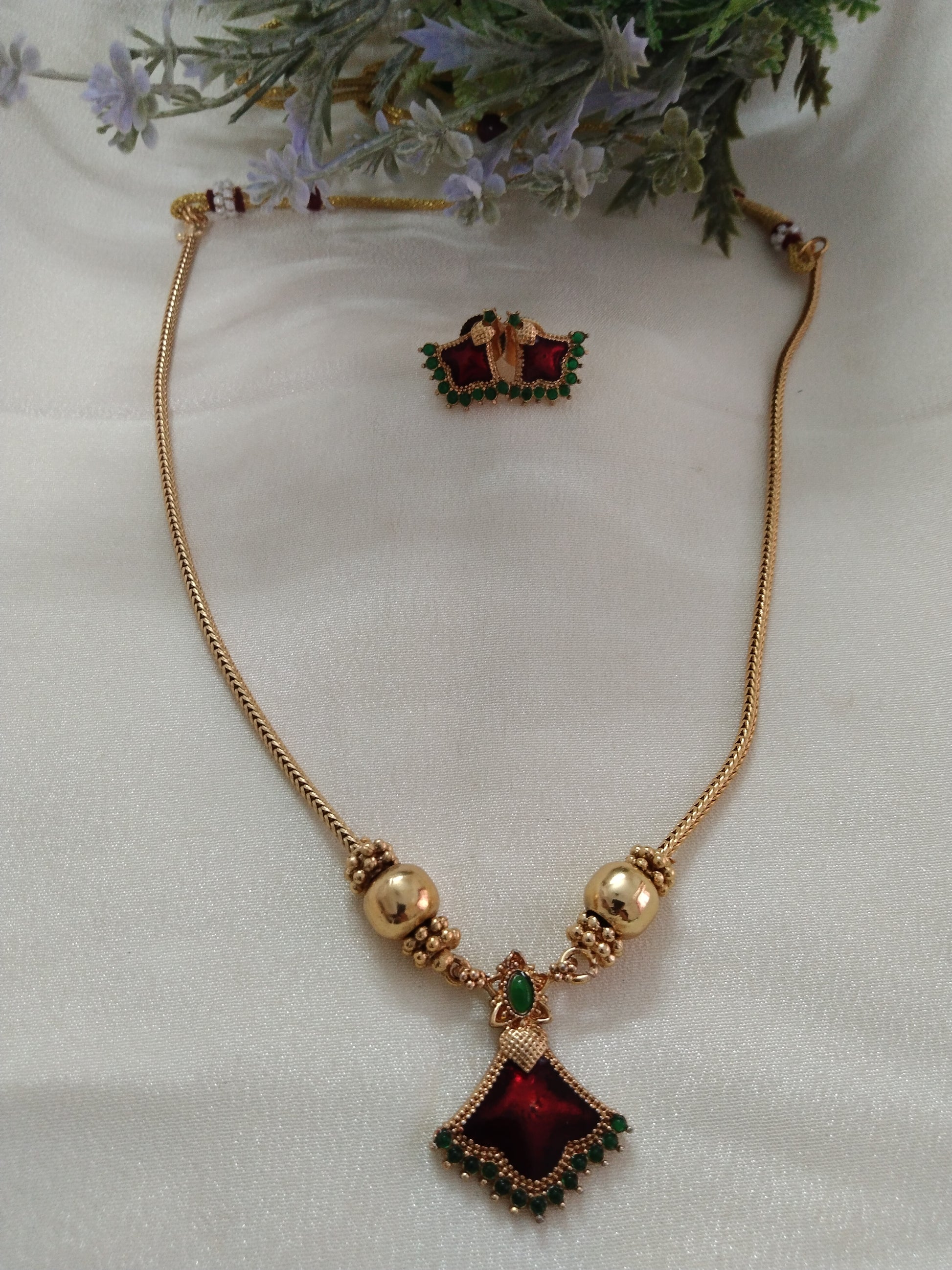 Low Budget Petal Palakka Necklace Set V1