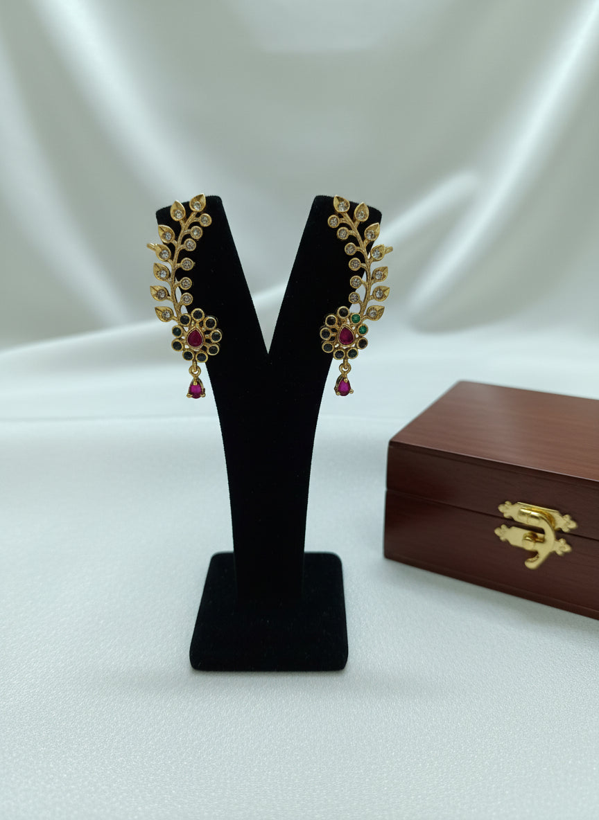 AD Flower Earcuff Earring Set