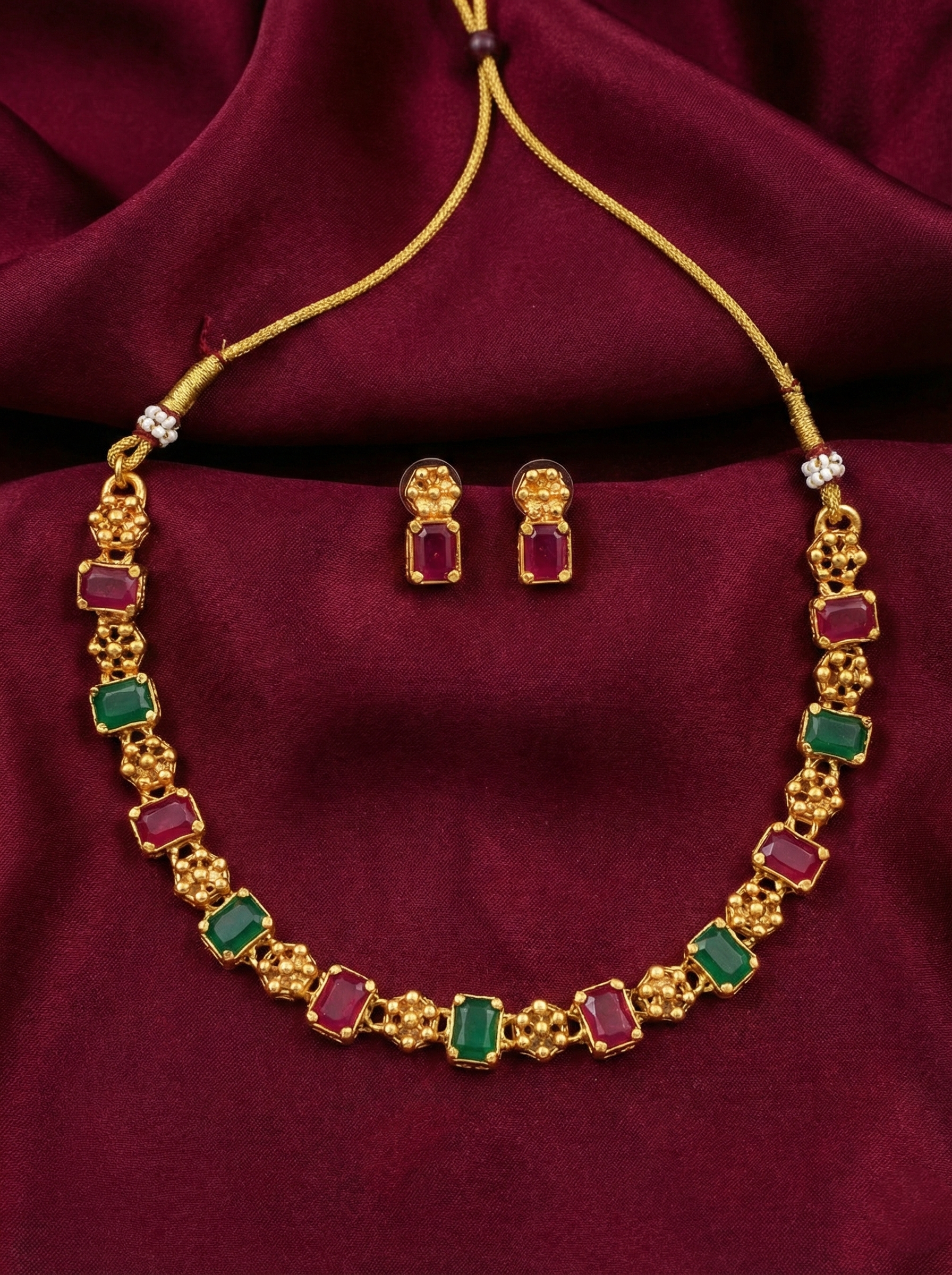 Matte Finish Necklace Set V67