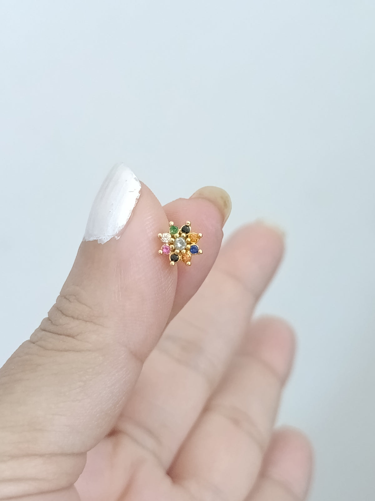 Micro Polish Multi Flower Nosepin