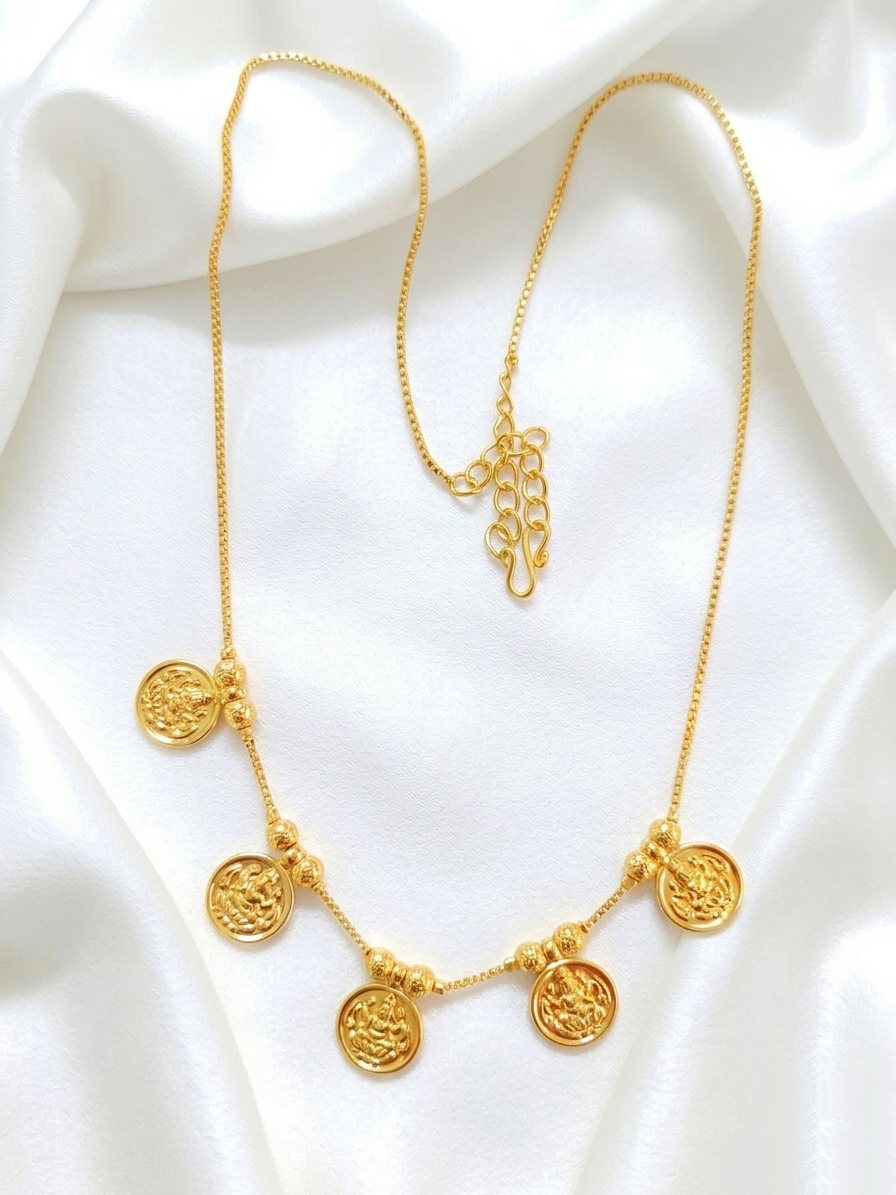 Micro Polish Coin Necklace Set v3