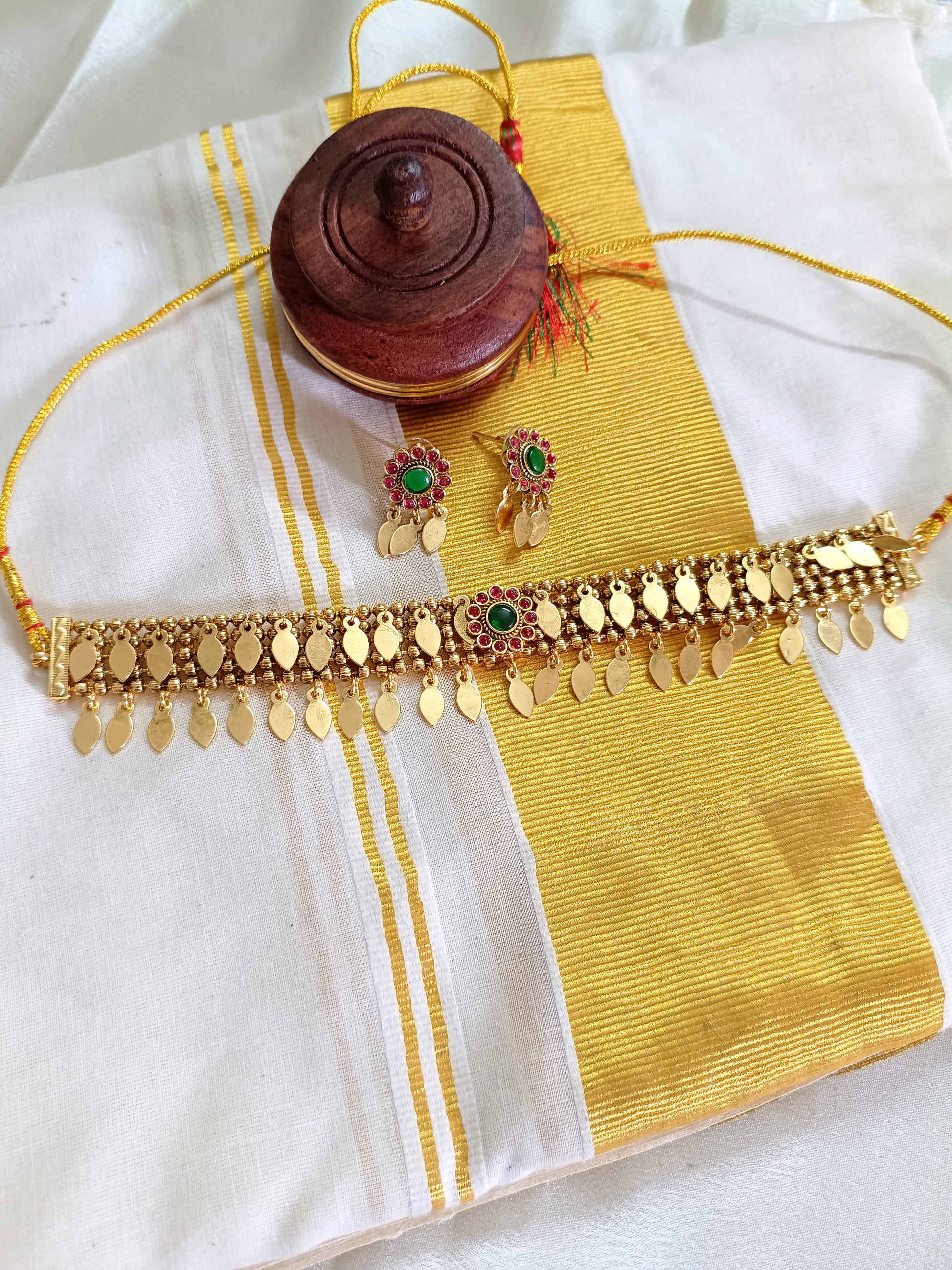 Antique Elakathali Necklace Set V4